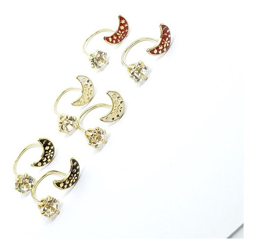 Aretes De Zirconia De Telefono Con Figura 3 Pares A