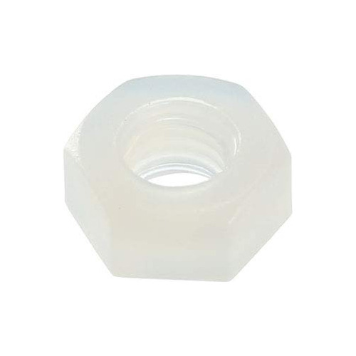 Tuerca Hexagonal Nailon Rosca Gruesa Unidad Color Blanco