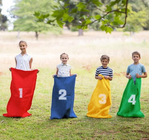 Juego Carrera De Sacos Y Sostén La Cuchara Diversión Niños