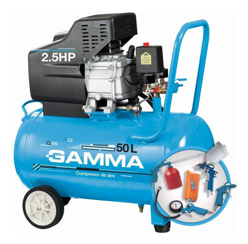 Comprensor En Kit Gamma G2851kar 2,5 Hp 50 L 220 V