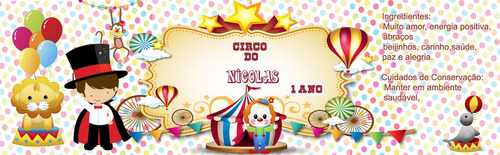 Imagem 3 de 4 de Rótulo Lata De Aptamil 800g Circo + Brinde -25unidades