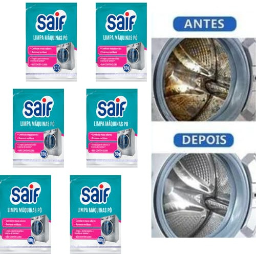 Kit 6 Pacotes Para Limpar Máquina De Lavar Roupa Limpeza