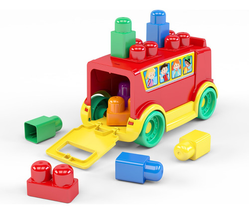 Brinquedo Infantil Ônibus Da Blocolândia Blocos De Montar Nf