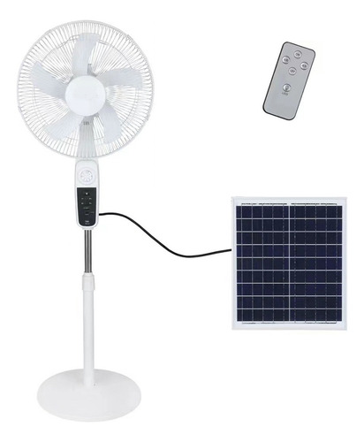Ventilador Con Control Abanicos De Mesa Pie Piso Solar Carga