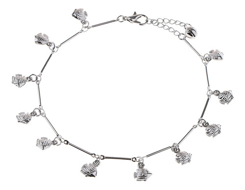 Moda Flatfish Metal Bell Tobillo Tobillo Joyería Pie Cadena