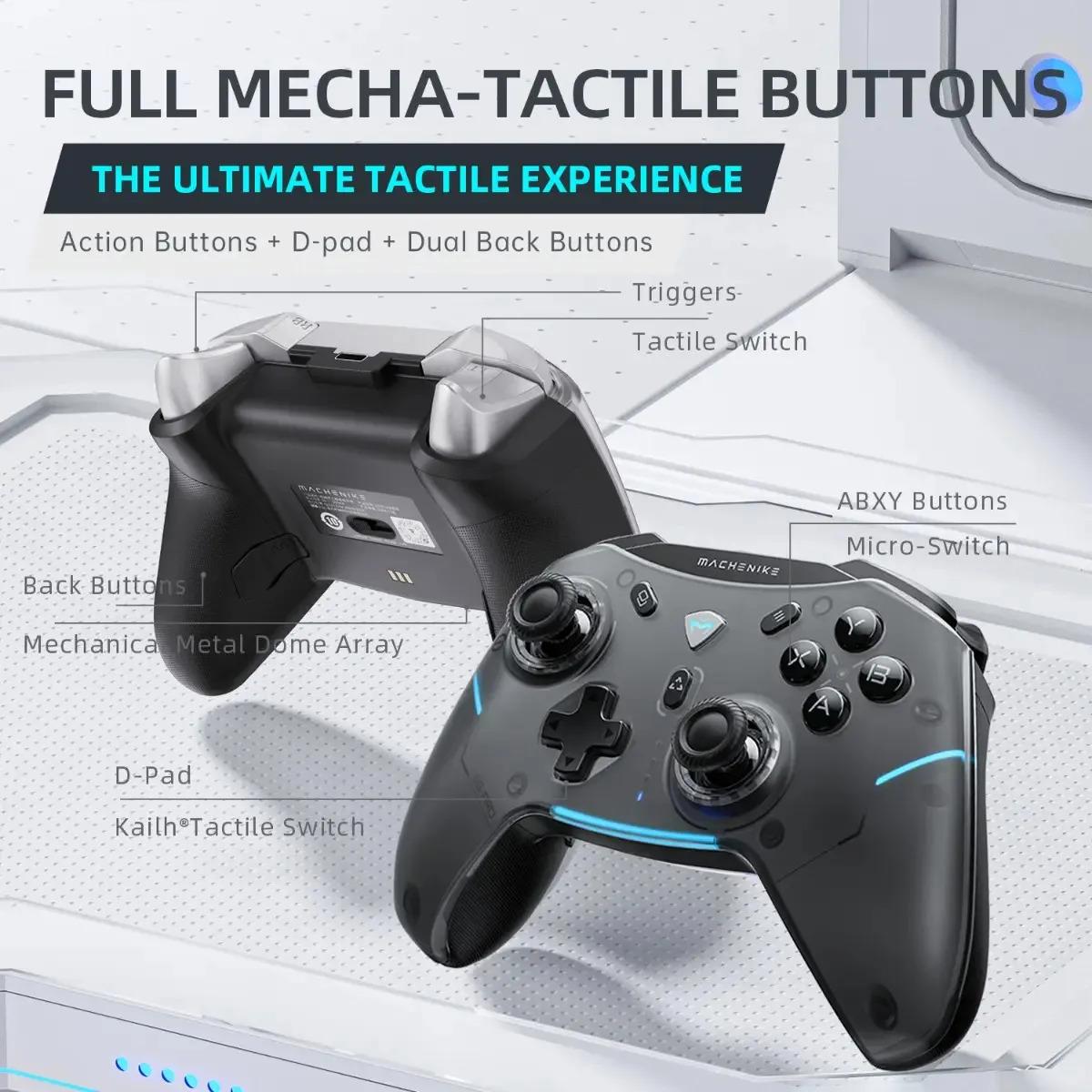 Controle sem fio Machenike G5 Pro RGB Hall Effect