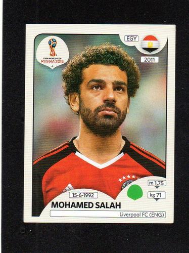 Mundial Rusia 2018, Figurita N° 78 M. Salah, Egipto. Mira!!