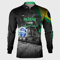 Comprar Camisa Master Agro Preto Brk Fazendeiro Agro É Paraná Uv50+