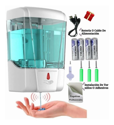 Imagen 1 de 10 de Dispensador Automatico Despachador Gel Antibacterial Jabon