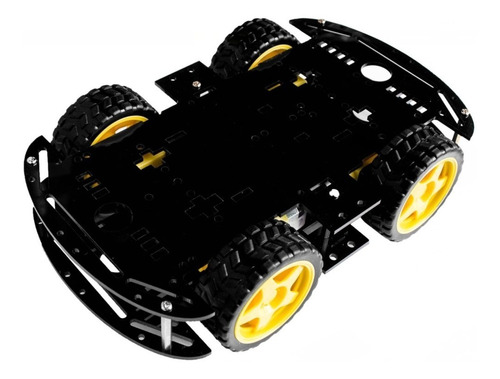 Kit Chassi Duplo 4wd Rodas Robótica Carro Robô Arduino