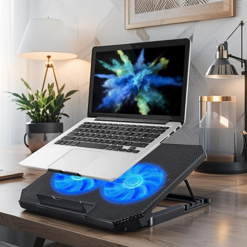 Base Gamer Notebook Jogo Suporte Cooler Mesa Laptop Led Usb
