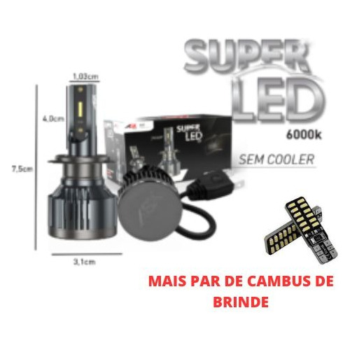 Kit Asx 40w Led Ultra 5500 Lumens - Par De Lâmpadas 12v/24v