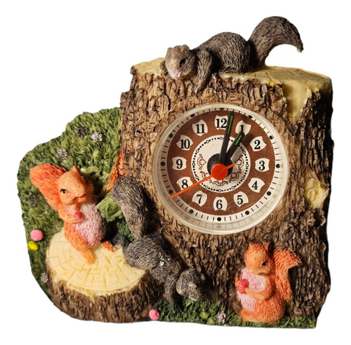 Reloj Infantil De Mesa (casita Con Ardillas) Cod. 95216