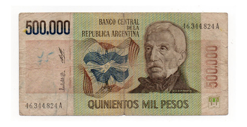 Billete Argentina 500000 Pesos Ley Bottero 2508 Tirada Corta