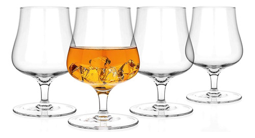 Luxbe - Vasos De Cristal De Whisky Brandy Snifter, Juego De 