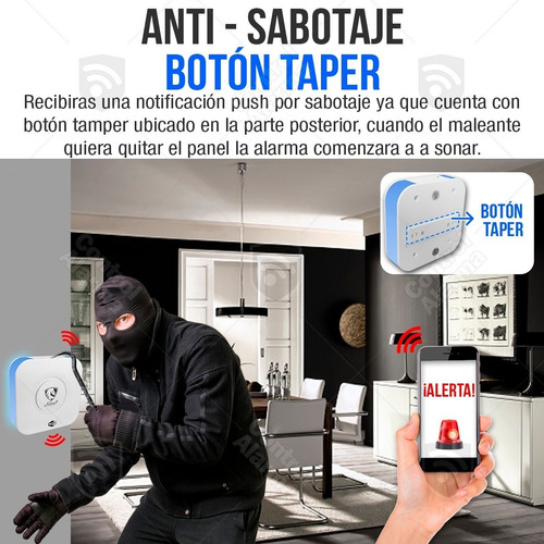 Imagen 4 de 10 de 7 Alarma Wifi Anti Robo App Google Alexa Seguridad Casa