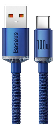 Cable Usb-a A Usb-c 100w Carga Rapida - Baseus Color Azul