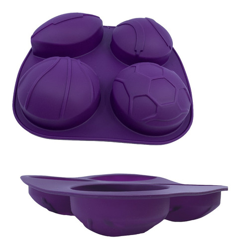Molde Balones P/ Reposteria Panque Gelatina Silicon Vencort Color Violeta