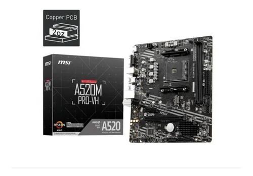 Motherboard Msi A520m Pro Vh Amd Am4 Ryzen Ddr4