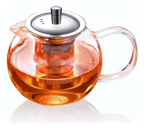 Tetera De Cristal Con Infusor - 1300 Ml / 43 Oz Tetera De Té