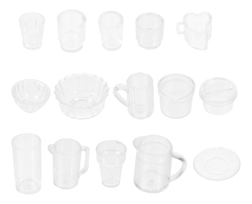 Pequeños Utensilios De Cocina Y Vajilla Dollhouse Cups, 15 U