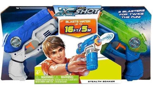 X-shot Stealth Soaker Pistola Agua 5 Mts X 2 Unid Cod 01227