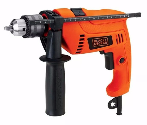 Taladro Percutor Atornillador Eléctrico De 13mm Black+decker Hd555 550w + Accesorio 220v 50hz