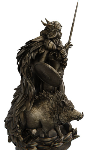 Estátua Imagem Freya Mitologia Nórdica - Versão Heróica Cor Cor Ouro Velho