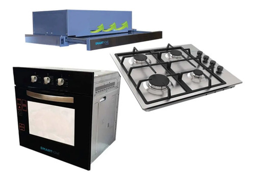 Kit Empotrado Ursus Trotter: Encimera GF5,7 Gas Natural, Campana UT FS 80  Inox 2M y Horno EPC4 - Kit Empotrables | Paris.cl