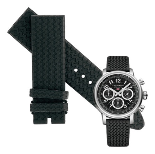 Correa Compatible Reloj Chopard Mille Miglia 23mm. Negro S/h