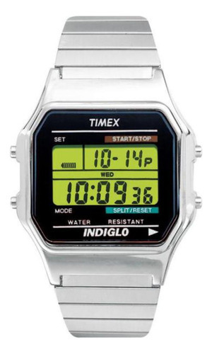 Relógio Timex Prata Masculino T78582 Cor do fundo Preto
