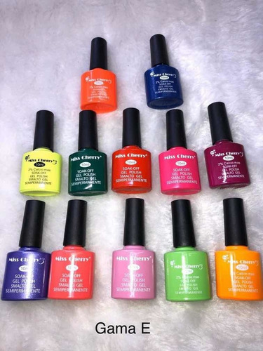 Imagen 5 de 9 de Gel Uv/led Miss Cherry Gama E 10ml Gel Semipermanente C/12pz