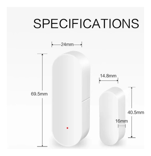 Sensor De Puerta Wifi, Ventana Inteligente Para Seguridad P4