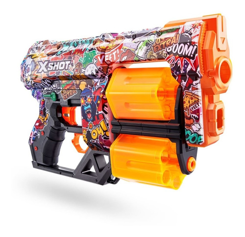 Imagen 1 de 8 de Pistola Lanza Dardos X-shot Skins Dread Diseños Graffiti Ed