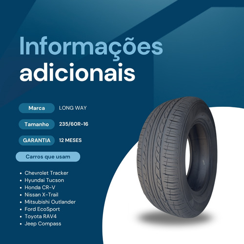 Pneu Longway 235/60-16 Aro 16 Para Picapes Off-road