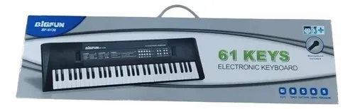 Teclado Musical 61 Teclas Iniciante com Microfone