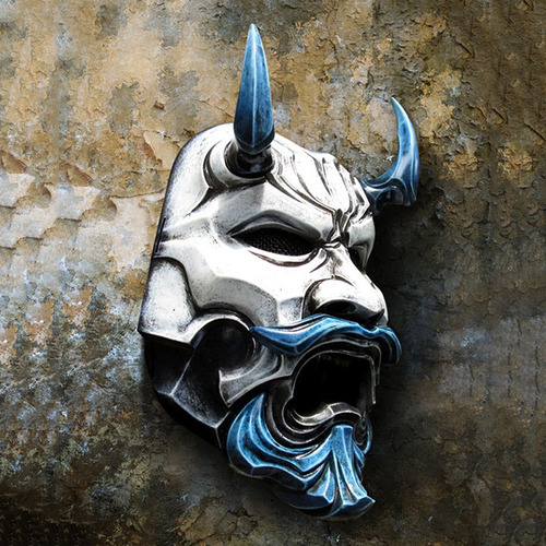 Máscara De Halloween Do Tio Samurai Oni Mascaras De Látex
