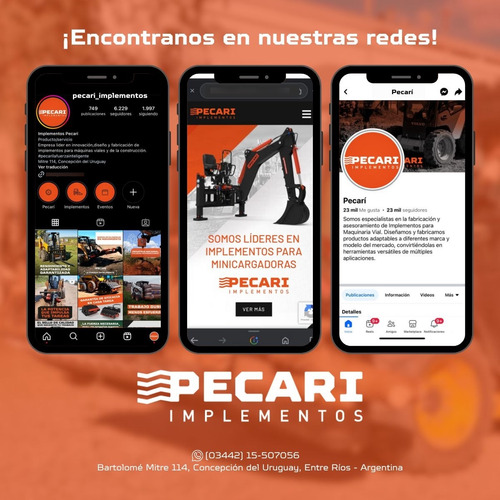 Barredora Recolectora Pecari Para Minicargadora-pb140