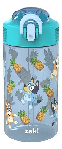 Zak - Termo Vaso Con Tapa Y Popote Antiderrame Color Bluey