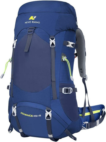 Mochila Senderismo Impermeable Ligera Azul 50l N Nevo Rhino