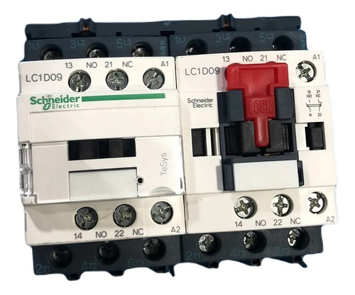 Conjunto De Contactor Inversor Lc2d09m7 Schneider 9a