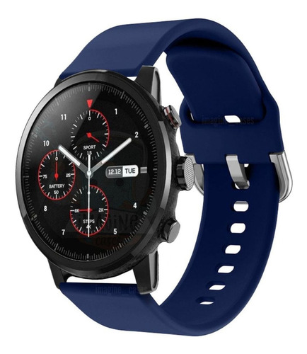 Pulsera de silicona con cierre para Amazfit Stratos 2 3 Color Azul Oscuro