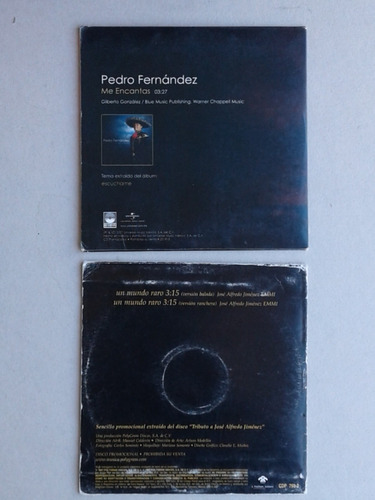 Cd Pedro Fernandez Un Mundo Raro Y Me Encantas / Promocional (Usado)