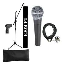 Comprar Combo Microfono Shure Sm58 + Pie + Cable Xlr + Pipeta Funda