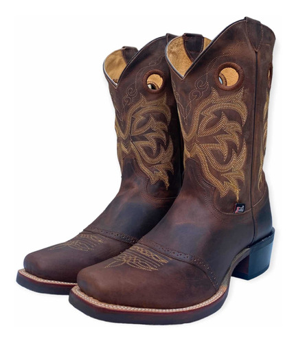 Bota Justin Rodeo Caballero Piel J2523 Tan Crazy Horse