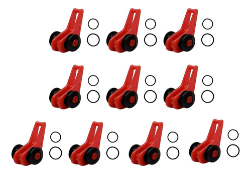10 Uds Anzuelos De Pesca Keeper Señuelo Keeper Rojo