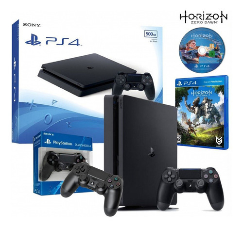 Consola Play Station 4 500gb Slim 2 Joystick + Juego Horizon