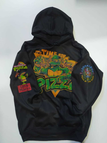 Tortugas Ninja Sudadera Hoddie Cerrada Con Gorro 