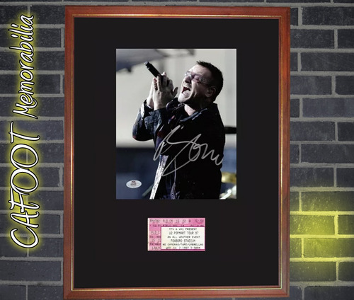 U2 Bono  Foto Con Firma Y Entrada Recital 1997 Popmart Tour