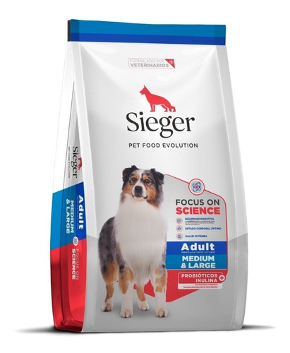Imagen 1 de 2 de Alimento Sieger Super Premium para perro adulto de raza mediana y grande sabor mix en bolsa de 15 kg
